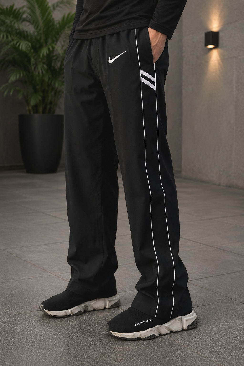 Nk-Loose fit Trendy Imported Fabric Panel Trouser