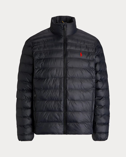 Black Pony Full Sleeves Puffer Jacket - P/N