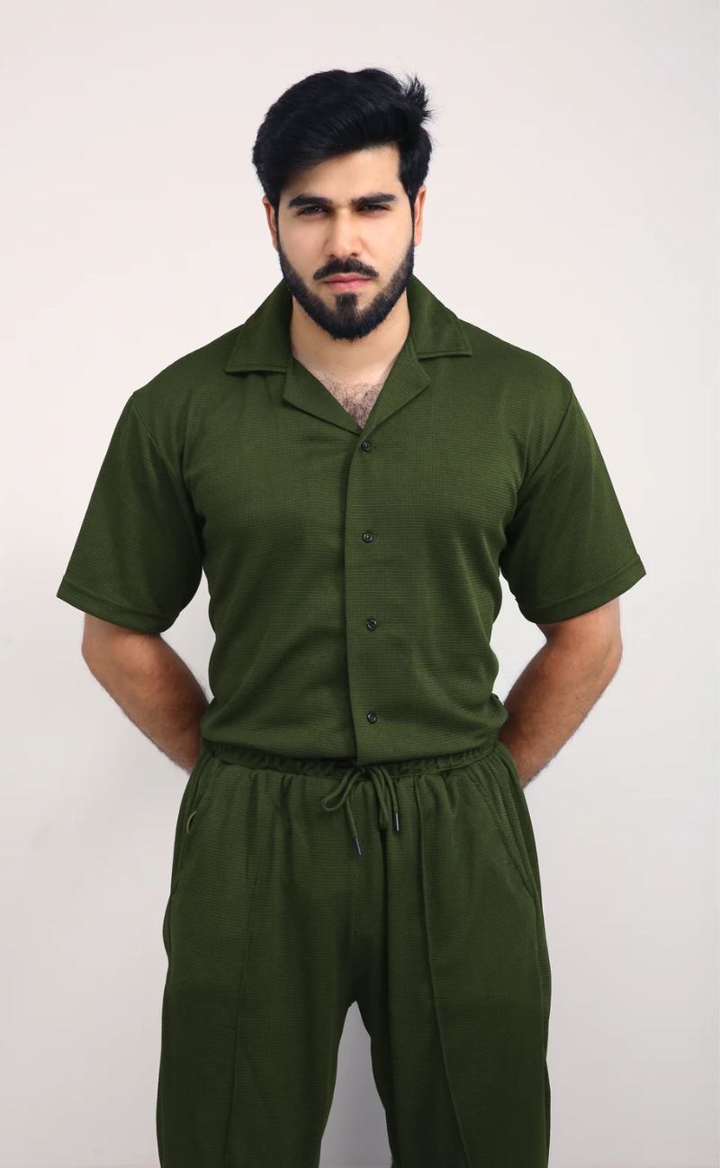 Premium Men's Co-ord set Olive