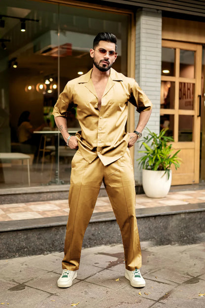 Premium Men's Co-ord set Beige