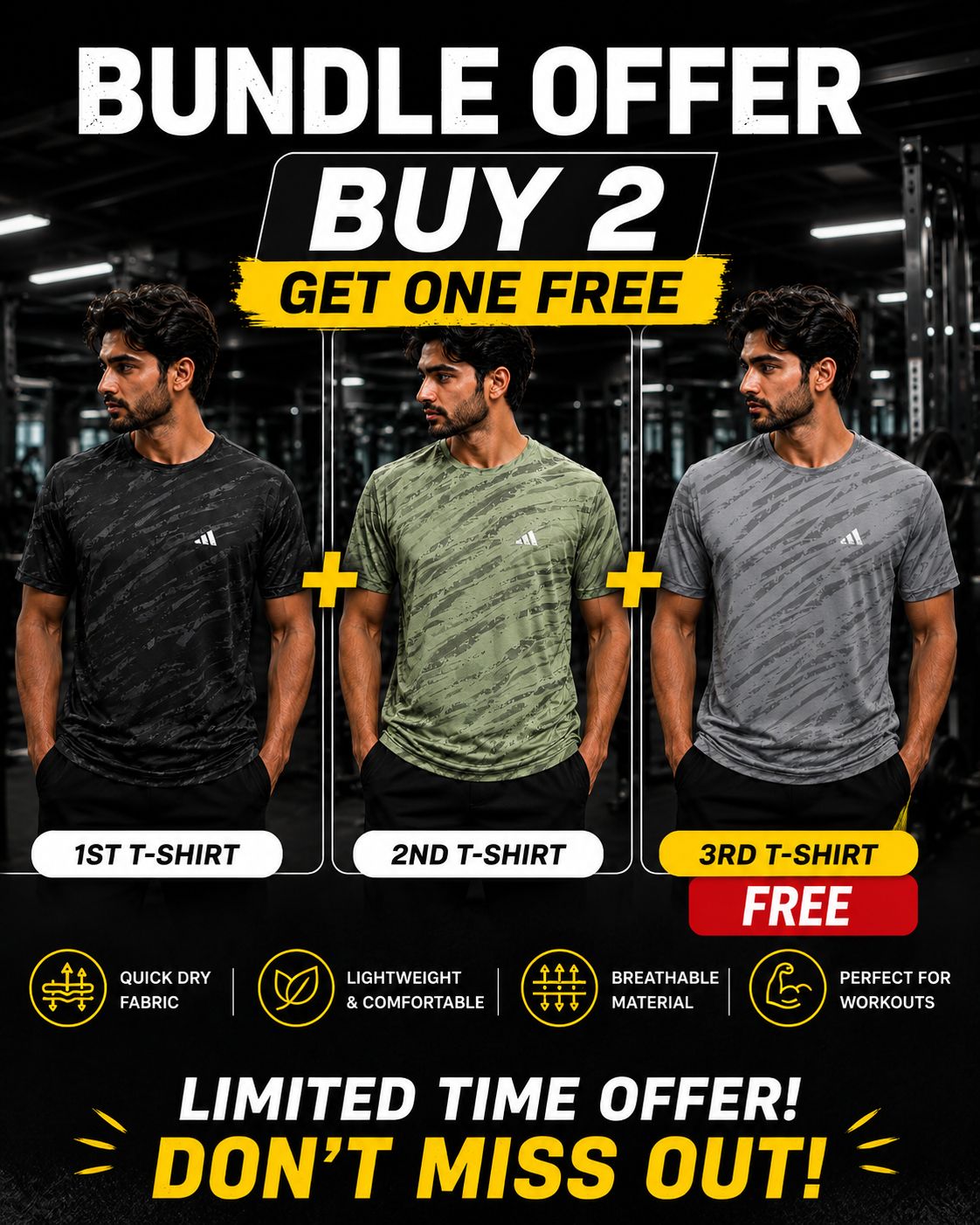 Ugur Premium Halfsleeve Checkered Pattern Round Neck T-Shirt -Bundle pack